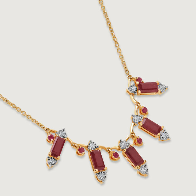 Scarlet Soire 14KT Diamond & Ruby Necklace,,hi-res image number null