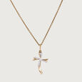 Holy Cross Gold and Diamond Pendant,,hi-res view 3