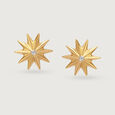 Timeless Radiating Star 14KT Diamond Stud Earring,,hi-res view 4