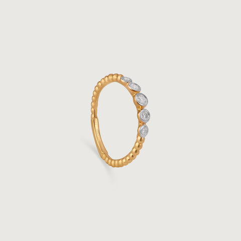 Orbit Sparkle Gold & Diamond Finger Ring
