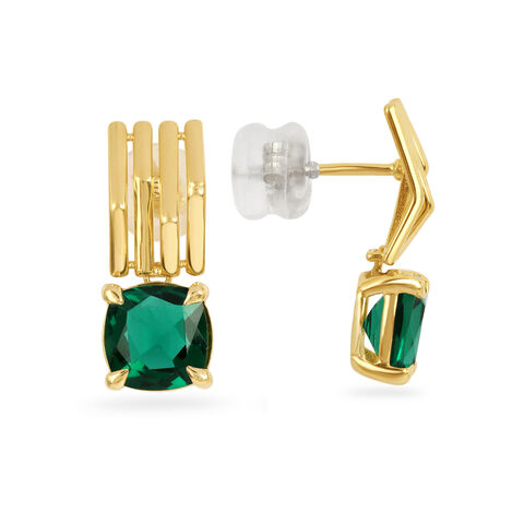 14KT Yellow Gold Mint Julep Drop Earrings