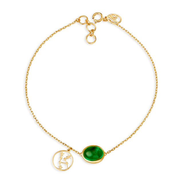 14KT Taurus Birthstone Yellow Gold Bracelet,,hi-res image number null
