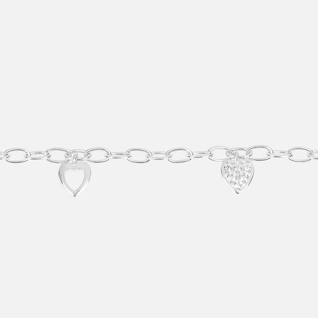 Heartbeats Silver Anklet,,hi-res image number null