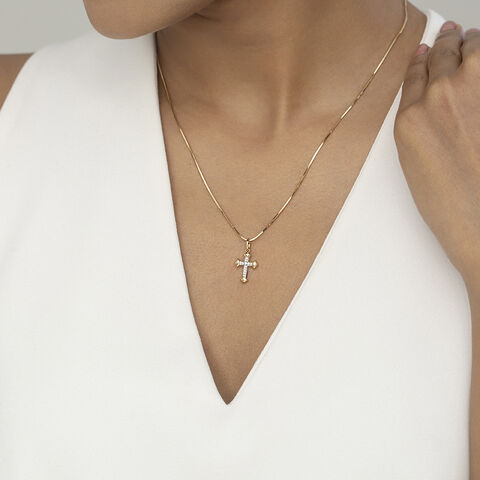 Trinity Cross Gold and Diamond Pendant