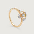 Sparkling Petals 14KT Gold & Diamond Ring,,hi-res view 4