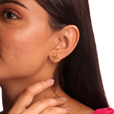 Warli Wonder 22KT Gold Stud Earrings
