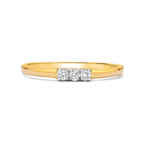 14KT Yellow Gold Summer Frost Diamond Ring