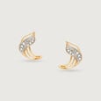 Dancing Breeze 14 Kt Gold & Diamond Stud Earrings,,hi-res view 3