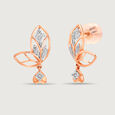 Heartflutters 14KT Rose Gold & Diamond Drop Earrings,,hi-res view 4