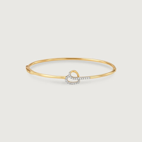 Love Story Diamond & Gold Bangle
