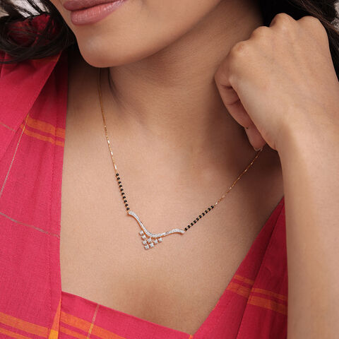 Lustrous Vows 18 Kt Gold and Diamond Mangalsutra