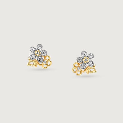 Butterfly Garden Diamond Stud Earrings