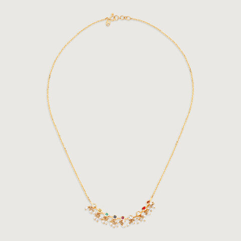 Charm of Cheer 14KT Navratna Necklace