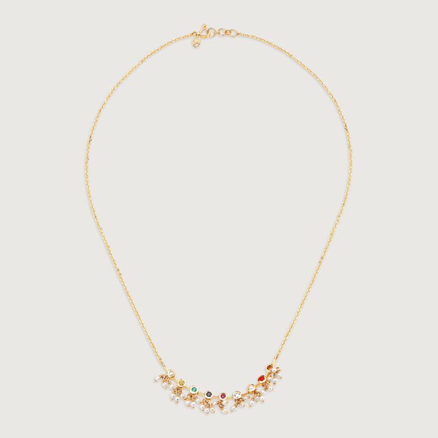 Charm of Cheer 14KT Navratna Necklace,,hi-res image number null