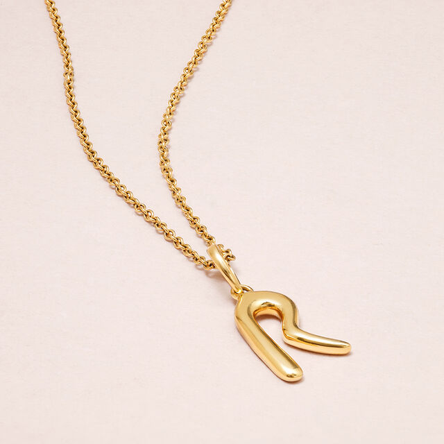 Letter Perfect 'R' Gold Pendant,,hi-res image number null