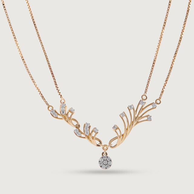 Whispering Leaves Gold & Diamond Necklace,,hi-res image number null