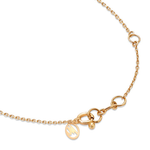 14KT Yellow Gold Geometric Evil Eye Bracelet