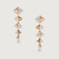 Sequin Sparkle Gold & Diamond Drop Earrings,,hi-res view 3