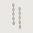 Radiant Ivy 14 Kt Gold and Diamond Drop Earrings,,hi-res view 3