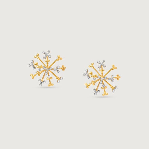 Filigree Florets Diamond Stud Earrings