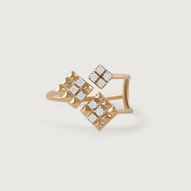 Sequin Dazzle Gold & Diamond Finger Ring,,hi-res image number null