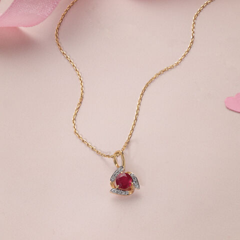 Ruby Rush Diamond & Gold Pendant