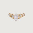 Floral Love Gold & Diamond Finger Ring,,hi-res view 2