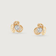 Enchanted Bloom 14 Kt Gold & Diamond Stud Earrings,,hi-res view 3