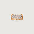 Radiant Chevron Gold & Diamond Finger Ring,,hi-res view 4