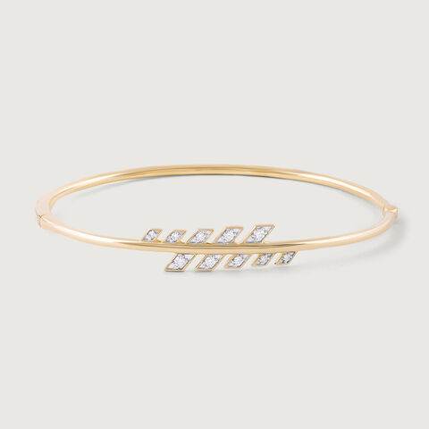 Strobe Rhythm Gold & Diamond Bangle