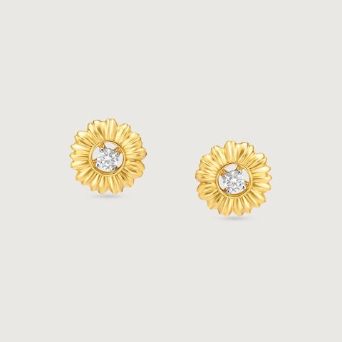 Daisy Blossom Diamond Stud Earrings