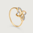 Interlace Allure 14KT Gold & Diamond Ring,,hi-res view 4