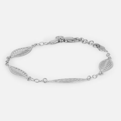 Leafy Shine Silver Bracelet
