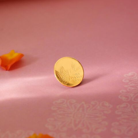 0.5 Gram 24 Karat Mango Leaf Coin