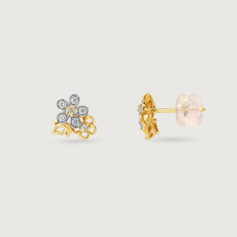 Butterfly Garden Diamond Stud Earrings