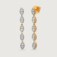 Radiant Ivy 14 Kt Gold and Diamond Drop Earrings,,hi-res view 4