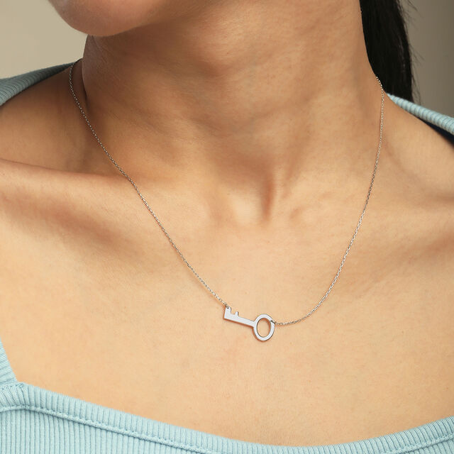 Unlocking Charm Silver Necklace,,hi-res image number null