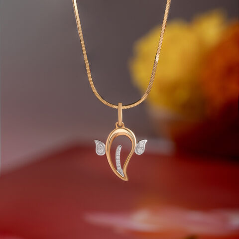 Shree Ganesh Gold and Diamond Pendant