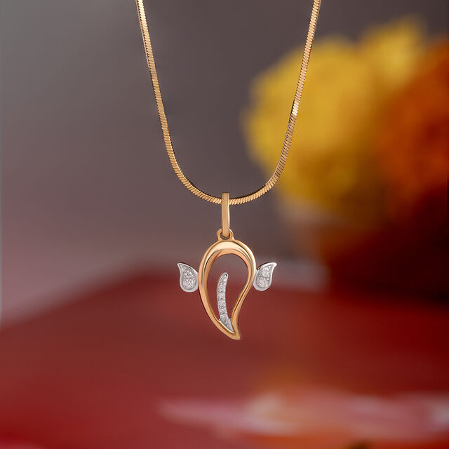 Shree Ganesh Gold and Diamond Pendant,,hi-res image number null