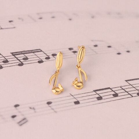 Sonic Symphony 14KT Gold Drop Earrings