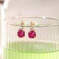 Classically Chic 14KT Ruby & Diamond Stud Earrings,,hi-res view 1