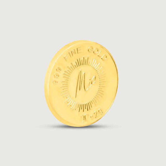 2 Gm 24 Karat Lotus Gold Coin,,hi-res image number null