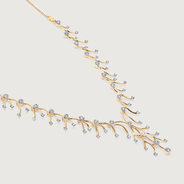 Cosmic Glam 14 Kt Gold and Diamond Necklace,,hi-res image number null