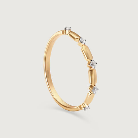 Celestial Sparkle 18KT Gold & Diamond Finger Ring