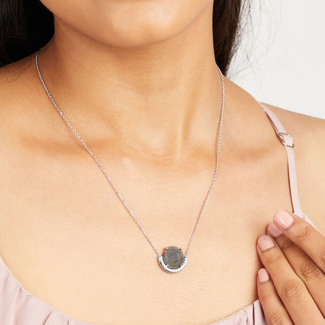 Galaxy Glow Silver Necklace,,hi-res image number null