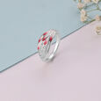 Blush Wing Silver Ring,,hi-res view 1