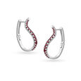 925 Silver Dainty Stud Earrings with Garnets,,hi-res view 1