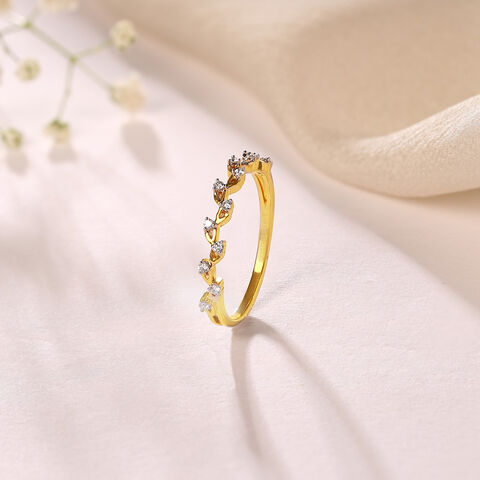 Whimsical Vine Gold & Diamond Ring