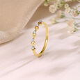Delicate Loop Gold & Diamond Finger Ring,,hi-res view 1