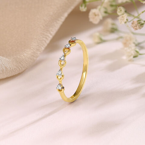 Delicate Loop Gold & Diamond Finger Ring